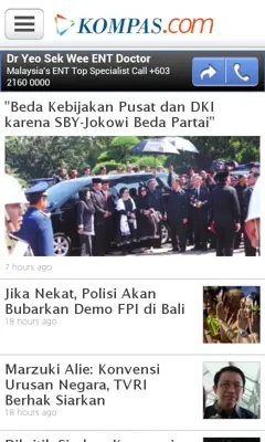 Kompas.com android App screenshot 0